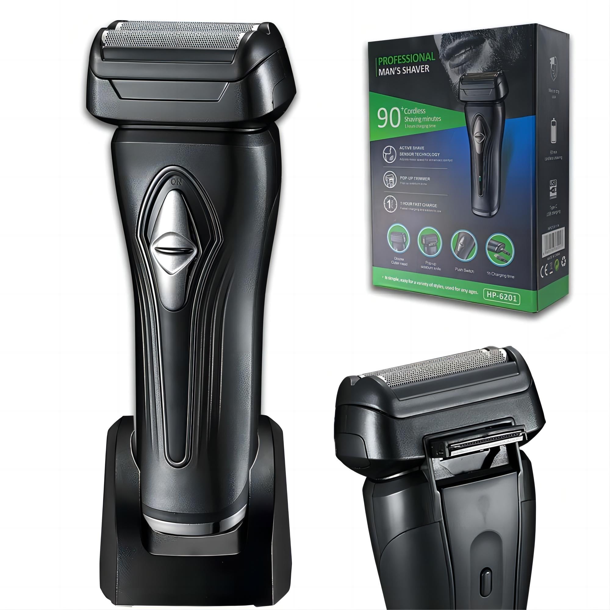 Men's Electric Trimmer with Sideburn Trimmer Reciprocating Cutter,Easy to Clean,Upside Sideburn Trimmer with USB Tyep-C fast charging