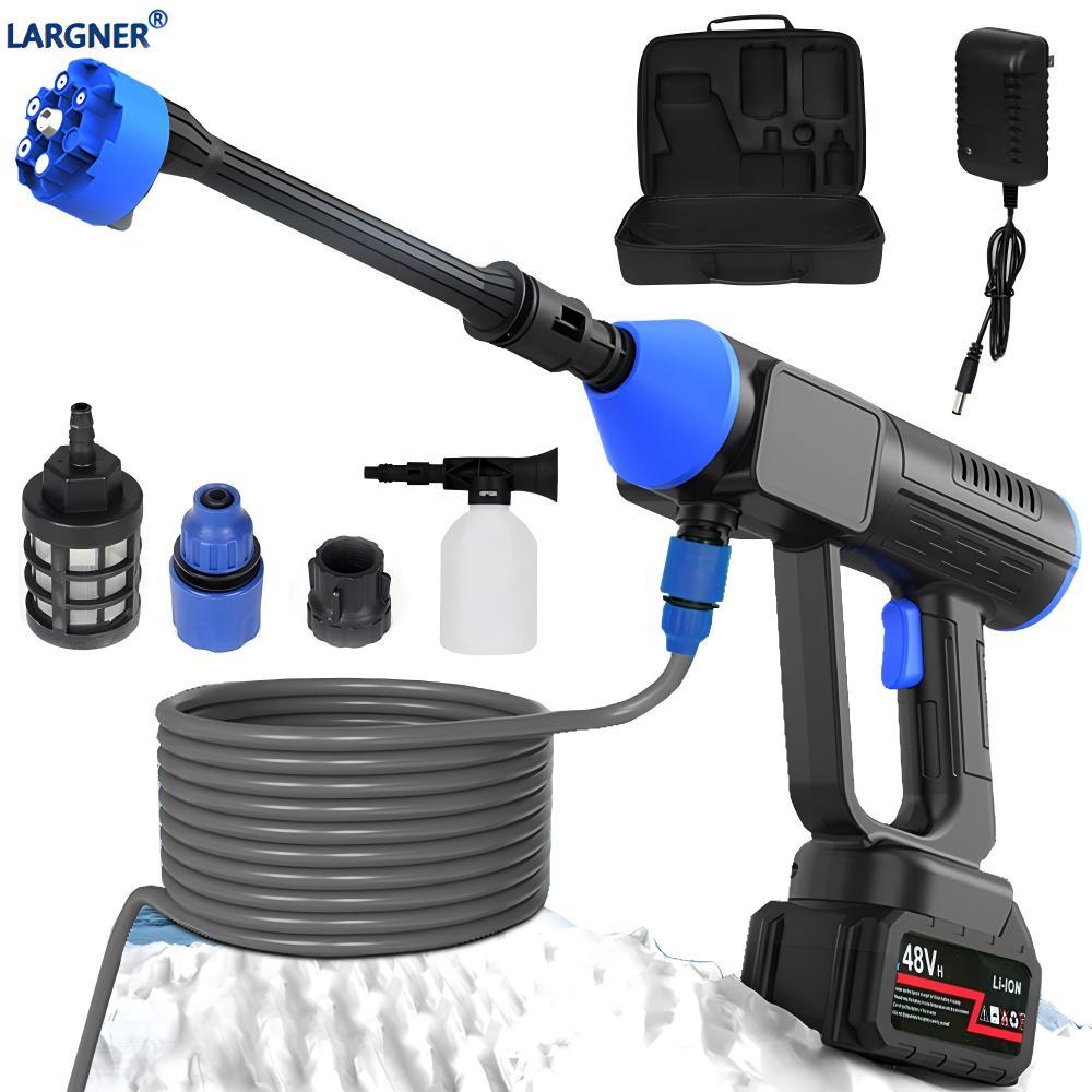 Cordless Power Washer Portable, 800 PSI High Pressure Washer Gun,15000mAh Battery Operated Power Washer with 6-in-1 Adjustable Nozzle, Handheld Pressure Washer for Car, Home& Patio Cleaning