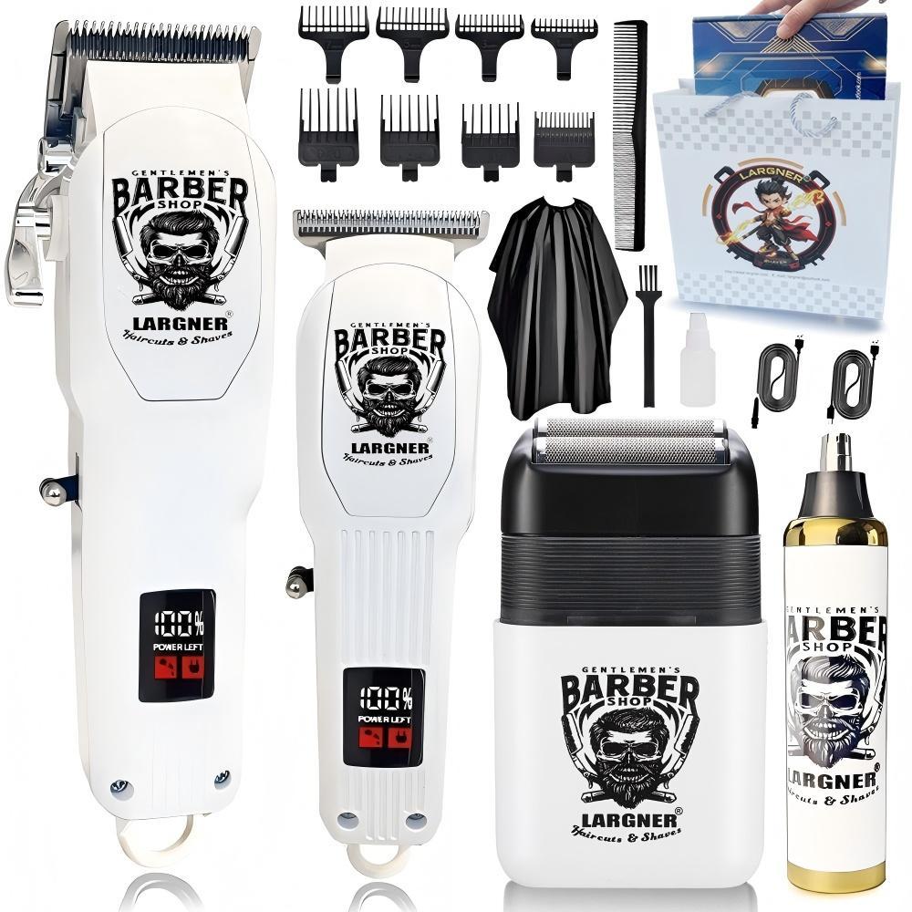 Updated Professional Hair Clippers Cordless Hair Haircut Kit Rechargeable 2000mAh Hair Beard Trimmer Haircut Grooming Kit with 6 Guide Combs & for Men/Father/Husband/Boyfriend