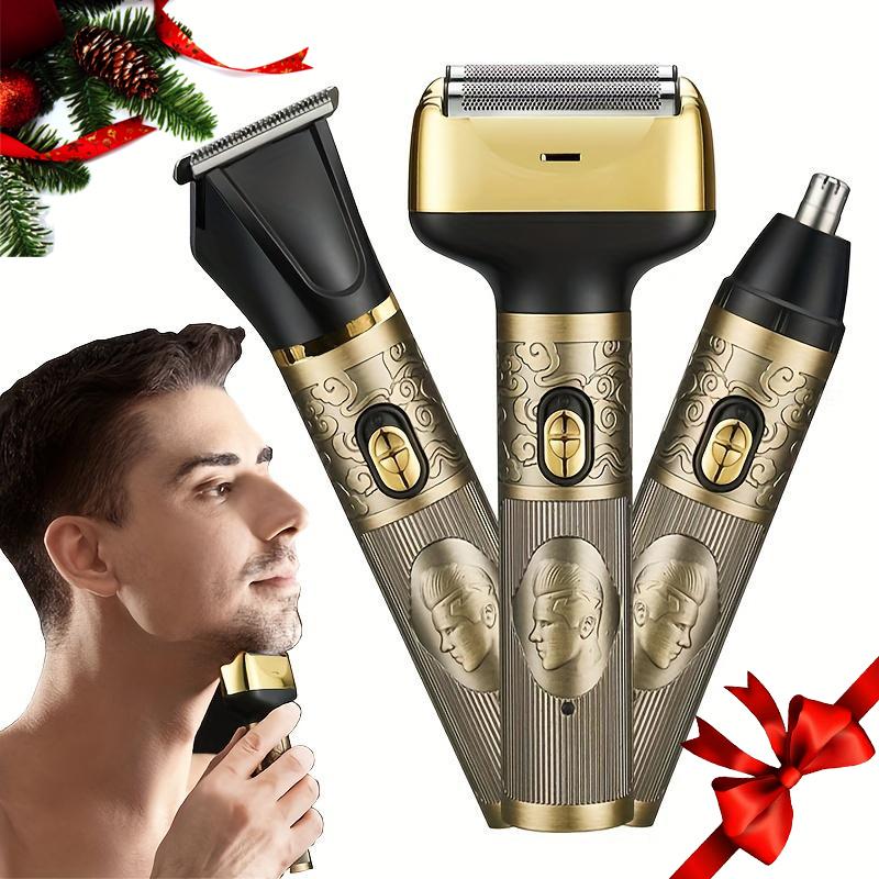 3-in-1 Electric Reciprocating Shaver Nose Hair Trimmer Vintage Barber Clippers