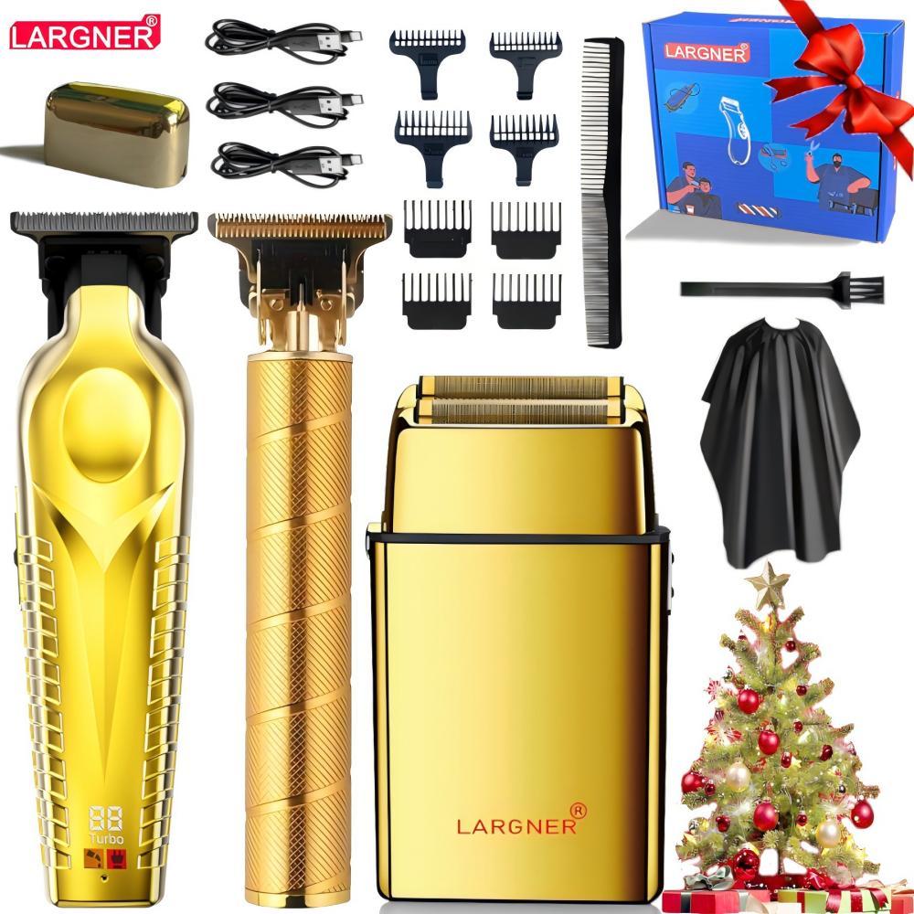 Hair Clippers for Men, Beard Trimmer and Electric Shaver Set, Professional Rechargeable Cordless Barber Hair Cutting Tools Grooming Kit