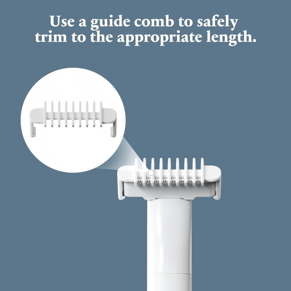 All-Age Electric Body Groomer – Double-Edged Intimate Trimmer for Sensitive Areas, Waterproof Cordless Design with Precision Guard