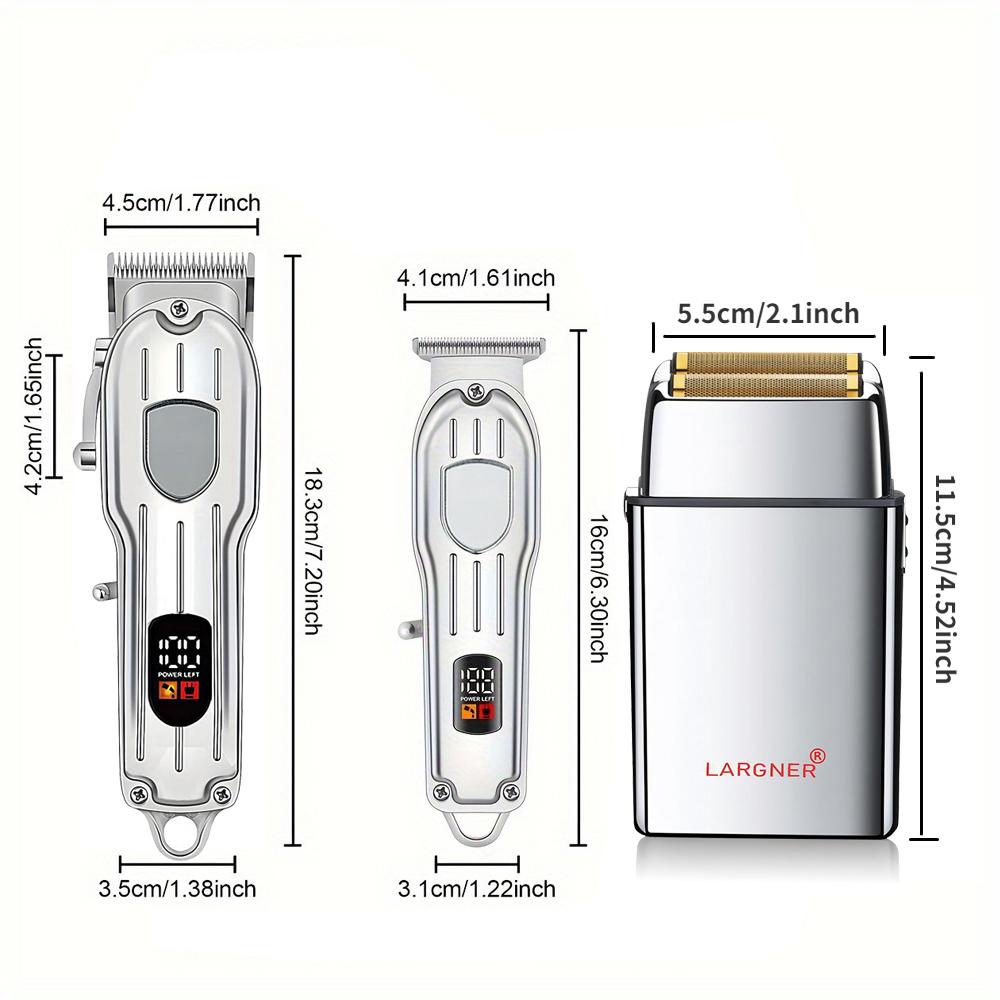 Hair Clippers Professional Cordless for Men, Electric Foil Shavers Razor & Beard Hair Trimmer Kit, Rechargeable Hair Cut Machines Fade Clippers Set, 3 in1 Beard Trimming Kit for Home, Barber