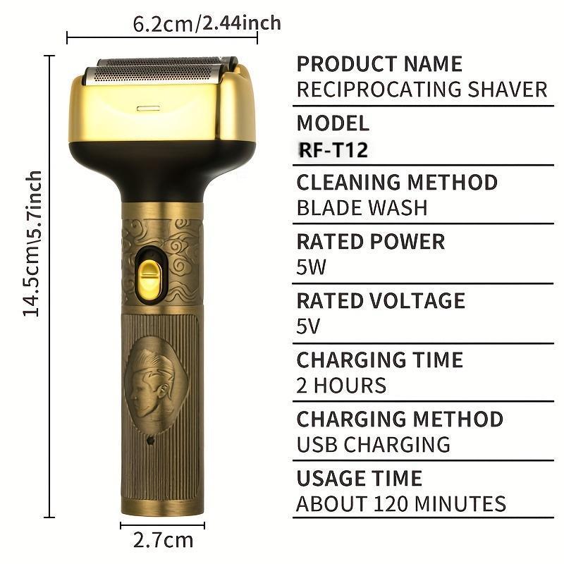 3-in-1 Electric Reciprocating Shaver Nose Hair Trimmer Vintage Barber Clippers