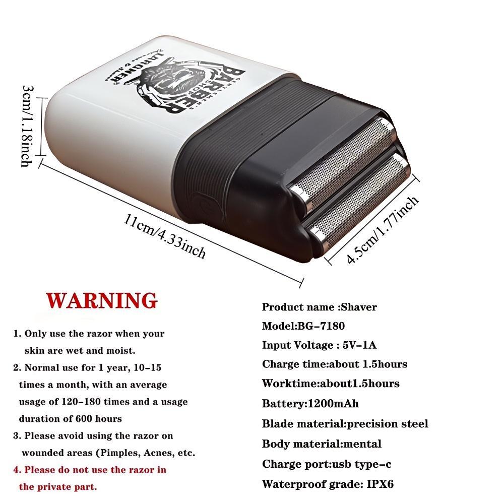 Retro Electric Razors for Men with Beard Trimmer, Rechargeable Mens Gold Foil Shavers, Strong Power