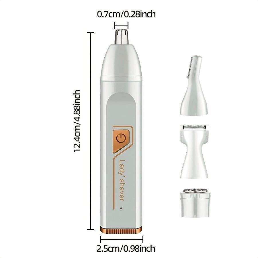 Pluxy Epil Pro 3.0 Women Face Epilator, 5 in 1 Epilator Hair Removal for Women, Electric Rechargeable Facial Hair Divice for Face,Lip,Chin with 5 x Replacement Heads, Nose Trimmer for All Skin Types