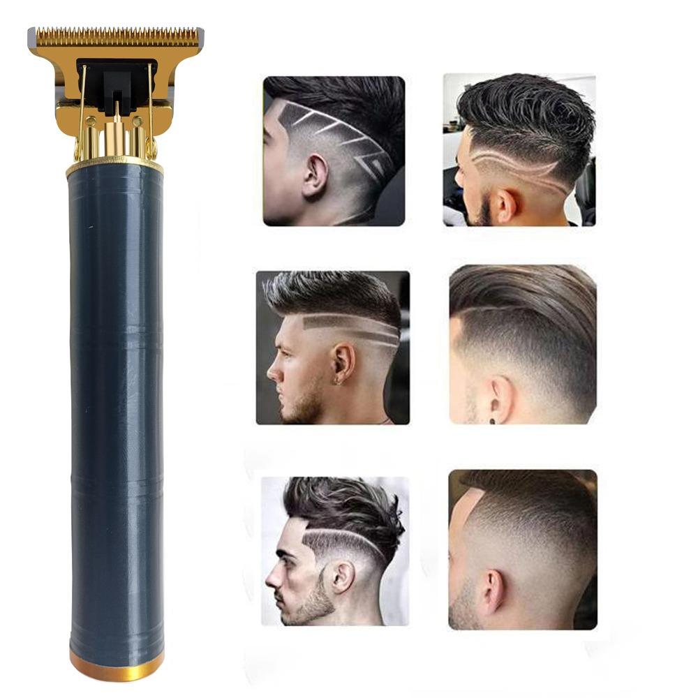 Professional Cordless Hair Clipper and Trimmer for Men, T Blade Zero Gapped Rechargeable Beard Shaver, Hair Cutting Kit With Ear Spoon Tool Set, Black