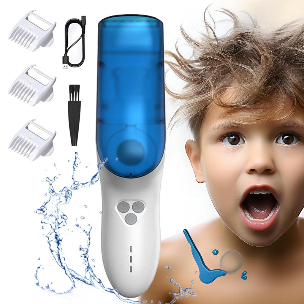 Baby Hair Clippers, Vacuum Hair Clipper for Baby Fine Hair, Baby Hair Clipper Quiet Hair Clipper for Baby, Hair Clipper Auto Suck Snipped Hair, IPX7 Waterproof Rechargeable Cordless Baby Hair Clipper