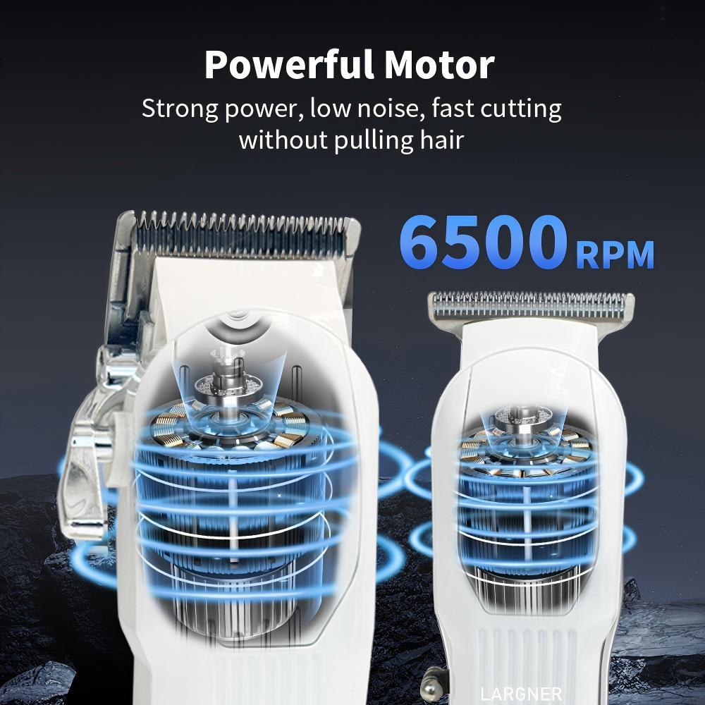Updated Professional Hair Clippers Cordless Hair Haircut Kit Rechargeable 2000mAh Hair Beard Trimmer Haircut Grooming Kit with 6 Guide Combs & for Men/Father/Husband/Boyfriend