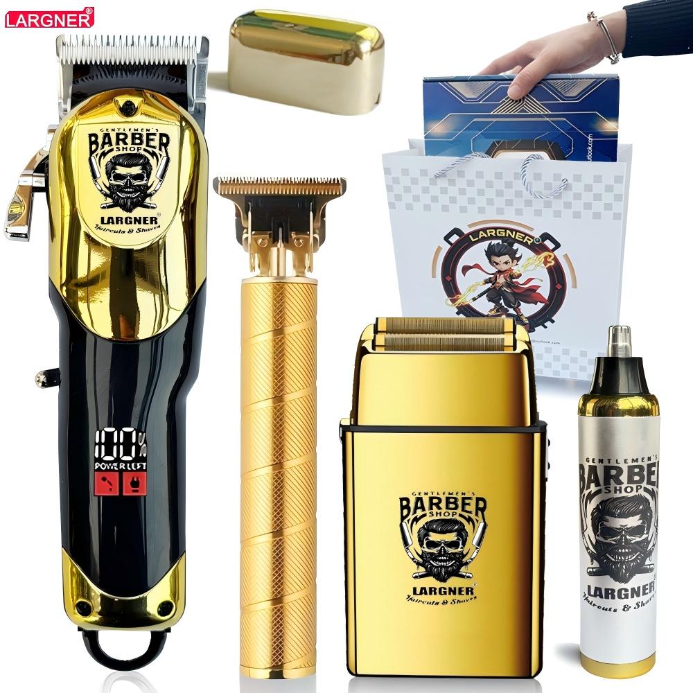 Hair Clippers for Men Professional, Cordless Beard Trimmer & Electric Razor Shavers for Men, Rechargeable 8 Piece Barber Hair Cutting Kit LED Display Men's Grooming Kit