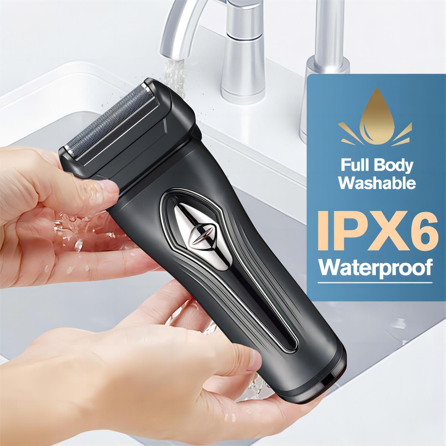 Men's Electric Trimmer with Sideburn Trimmer Reciprocating Cutter,Easy to Clean,Upside Sideburn Trimmer with USB Tyep-C fast charging