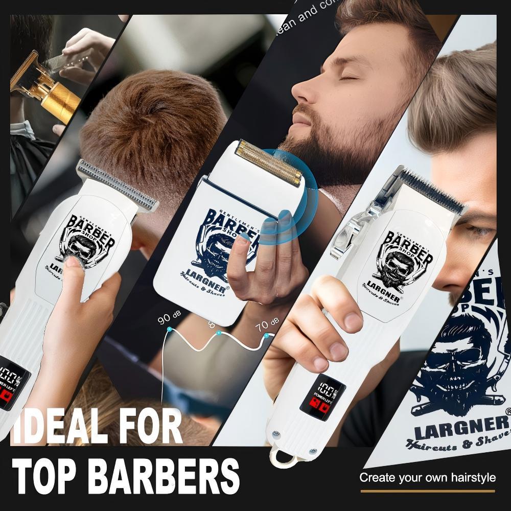 Updated Professional Hair Clippers Cordless Hair Haircut Kit Rechargeable 2000mAh Hair Beard Trimmer Haircut Grooming Kit with 6 Guide Combs & for Men/Father/Husband/Boyfriend