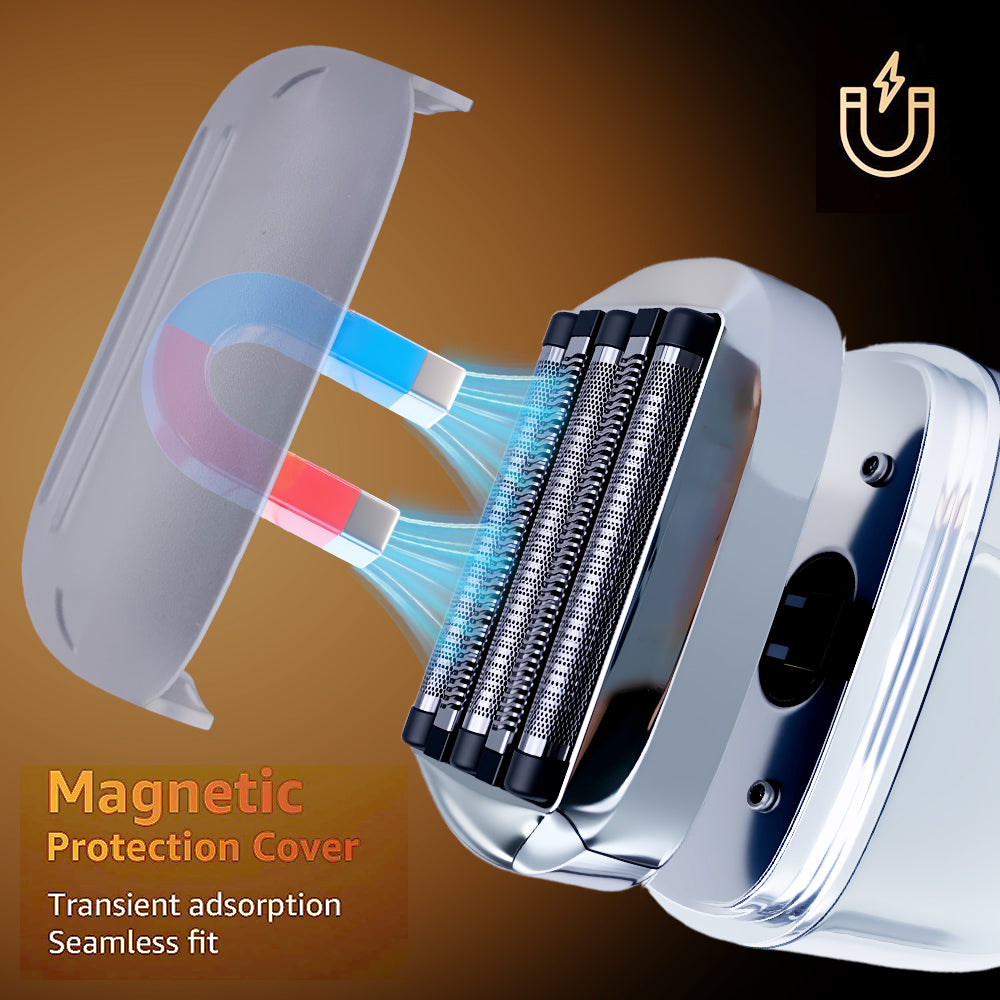 Men's Mini Travel Shaver, USB-C Rechargeable Electric Razor, 60-Minute Battery Life, Detachable Washable Head, Dry & Wet Use, Portable Grooming Kit