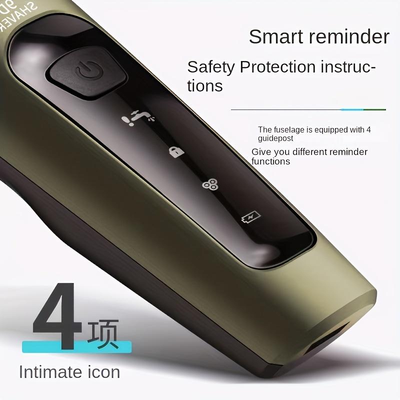 4-in-1 Electric Beard Trimmer for Men, Low Noise, 60 Min Battery, Washable Cutter Head, USB Charging - Perfect for Grooming Facial Hair, Nose - Includes Sideburn Trimmer Nose Hair Trimmer