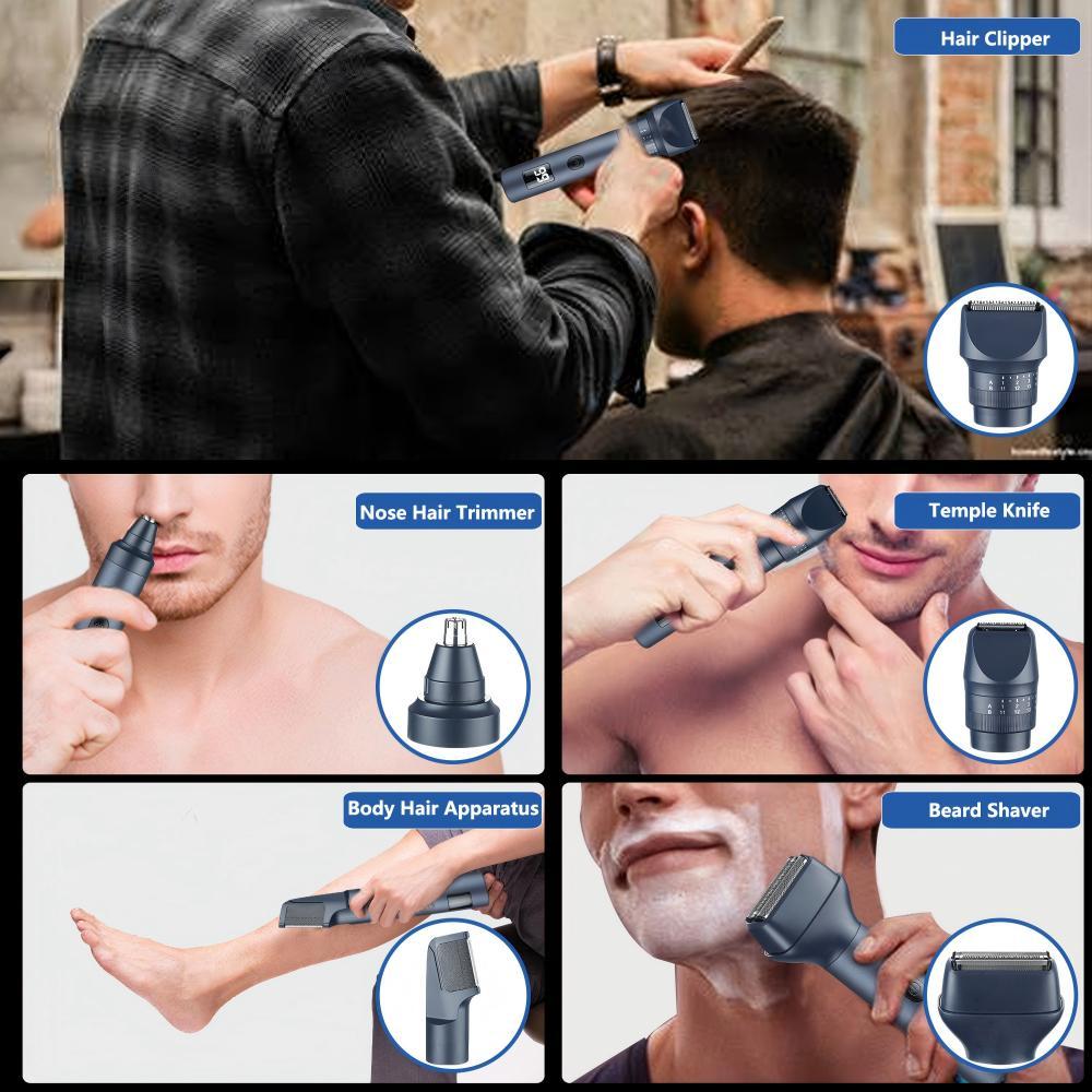 Beard Trimmer for Men Hair Clippers Haircuts Set with Precise Dial Adjustable 20 Length Setting - Close Electric Shavers Hair Trimmer Kit for Mens Face Head Body Nose Ear - USB-C Recharge Dock