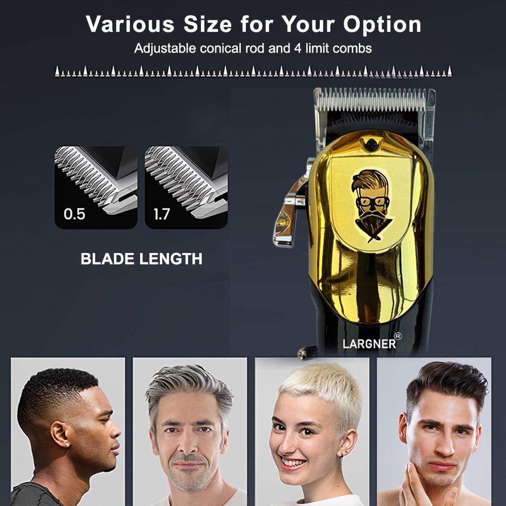 Hair Clippers for Men Professional, Cordless Beard Trimmer & Electric Razor Shavers for Men, Rechargeable 3 Piece Barber Hair Cutting Kit LED Display Men's Grooming Kit