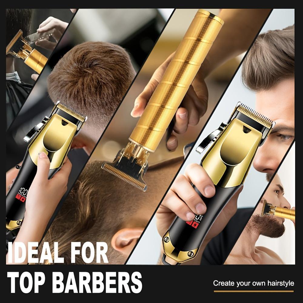 Hair Clippers for Men Professional, Cordless Beard Trimmer & Electric Razor Shavers for Men, Rechargeable 3 Piece Barber Hair Cutting Kit LED Display Men's Grooming Kit