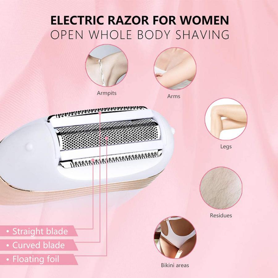 Mini Lady Shaver Electric Razors for Women, Dry Wet Use Foil Shaver for Legs, Armpit, Face Hair Remover Bikini Trimmer, Portable Travel Design Shavers for Sensitive Skin (AAA Battery Powered)
