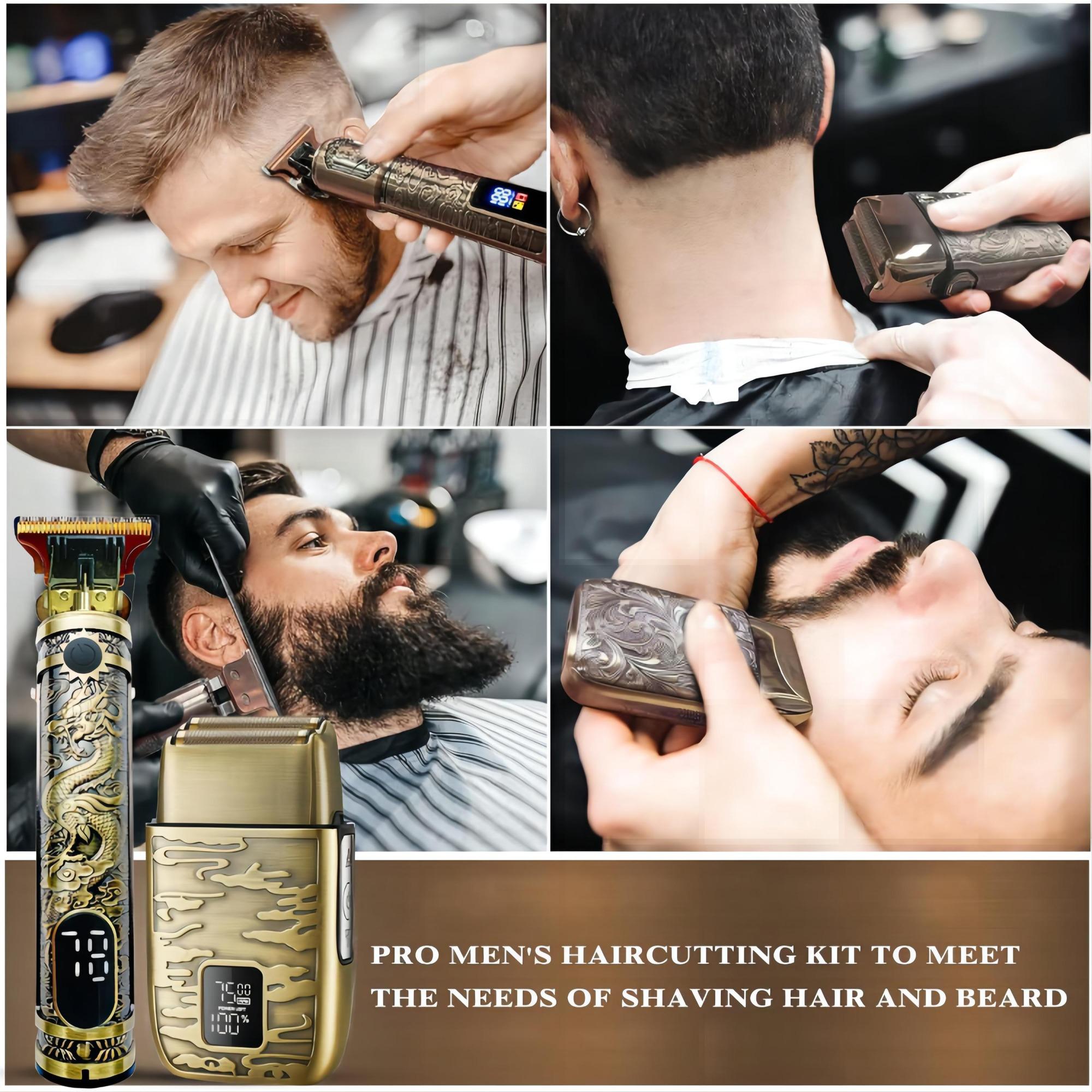 Electric Razor for Men - Face and Beard Shaver With 3 Adjustable Speeds, Rechargeable Waterproof Foil Shaver, LED Display, Close Shave Trimmer for Face/Beard/Head (Yellow)