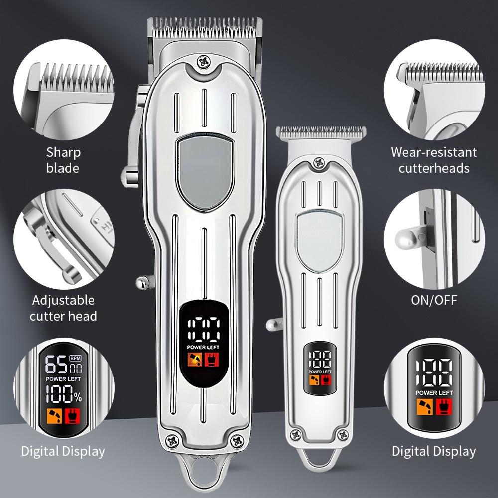 Hair Clippers Professional Cordless for Men, Electric Foil Shavers Razor & Beard Hair Trimmer Kit, Rechargeable Hair Cut Machines Fade Clippers Set, 3 in1 Beard Trimming Kit for Home, Barber