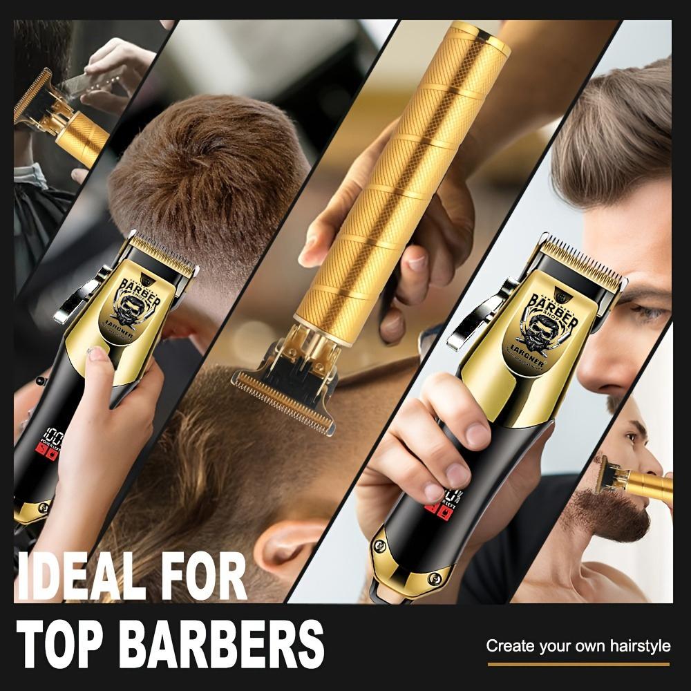 Hair Clippers for Men Professional, Cordless Beard Trimmer & Electric Razor Shavers for Men, Rechargeable 3 Piece Barber Hair Cutting Kit LED Display Men's Grooming Kit