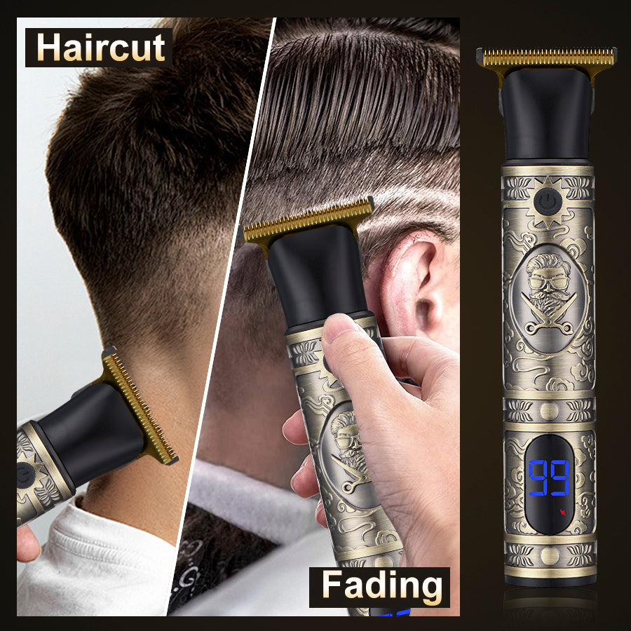 1 Professional Men's Electric Shaver with LED Display, USB Charging, Professional Hair Clipper, Trimmer, Beard Trimmer, Hair / Beard Trimmer, Hair Clipper Set