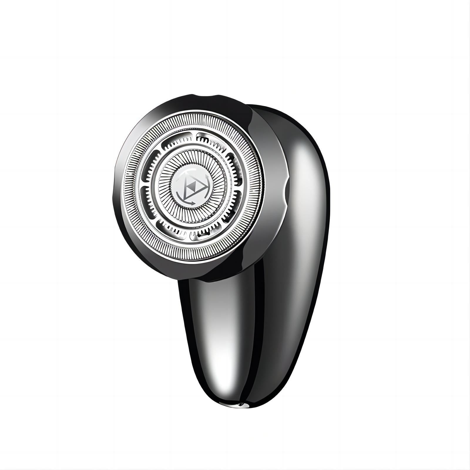 Electric Shaver One-Button Use Electric Razor for Men Rotary Portable Mini Shaver Pocket Size, Rechargeable, Wet&Dry, IPX6 Waterproof, Travel, Home, Office, Car (Black)