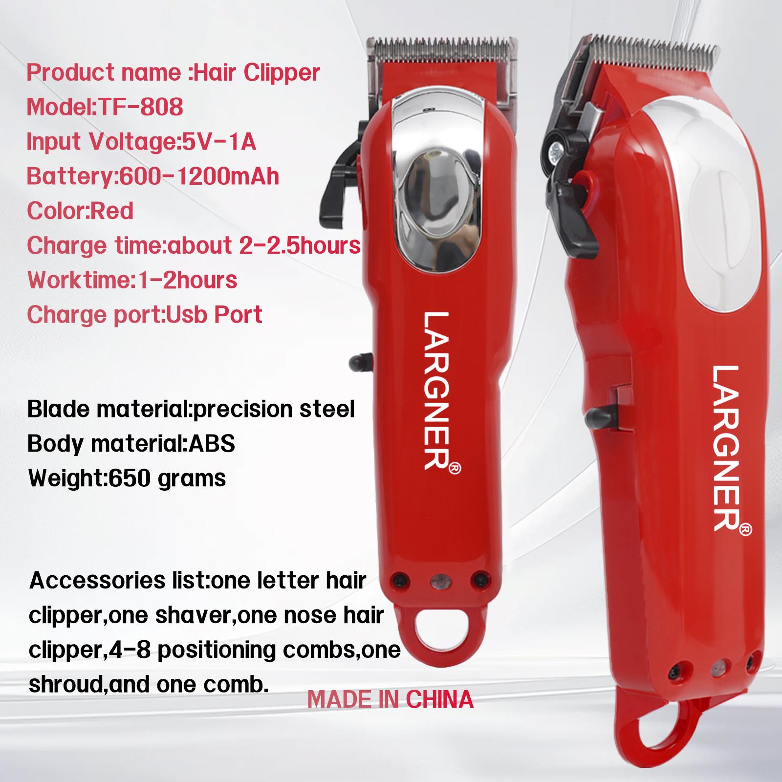 Hair Cutting Tool, 2pcs Men's Hair Clipper Trimmer LED Display Metal Hair Clipper USB Rechargeable Electric Trimmer Hair Cutting Machine