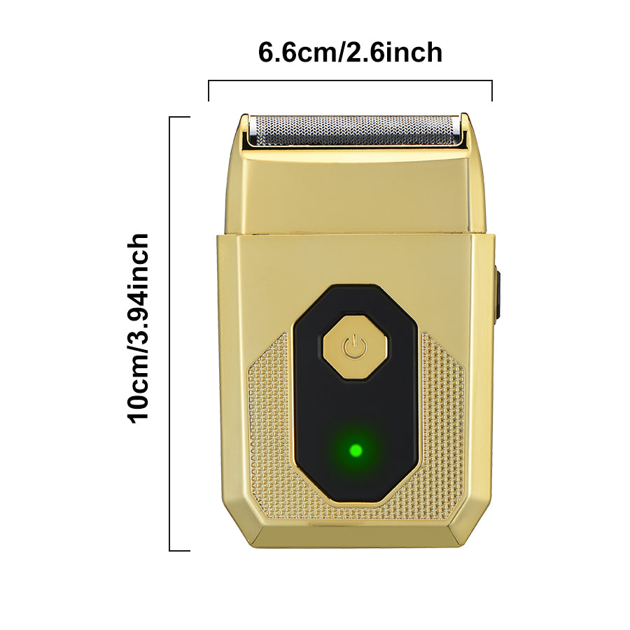Men's electric shaver, USB rechargeable, available in two colors (gold, black), the perfect gift for him