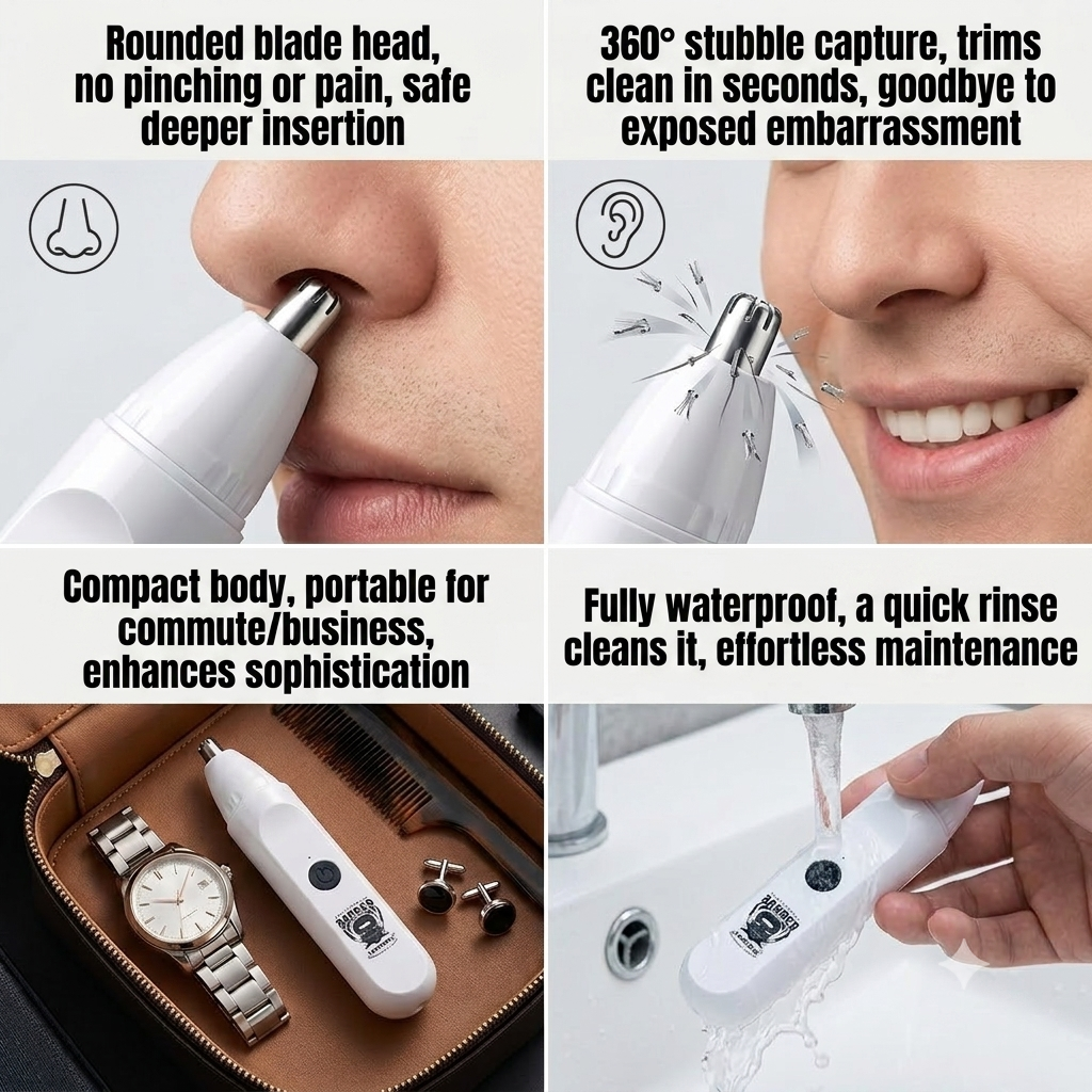 LARGNER Professional 4-in-1 Barber Grooming Kit – Premium Cordless Hair Clipper, T-Blade Trimmer, Foil Shaver & Nose Hair Trimmer Set with LED Display