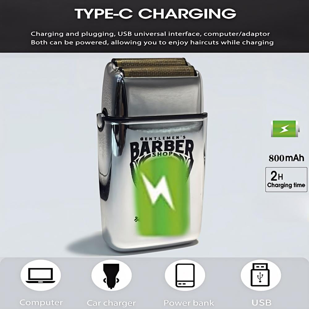 Gentlemen's BARBER  SHOP LARGNER Haircuts&Shaves Professional Barber Hair Clipper Trimmer For Men Electric T-Outliner Finish Hair Cutting Machine Cordless Beard Trimmer Shaver