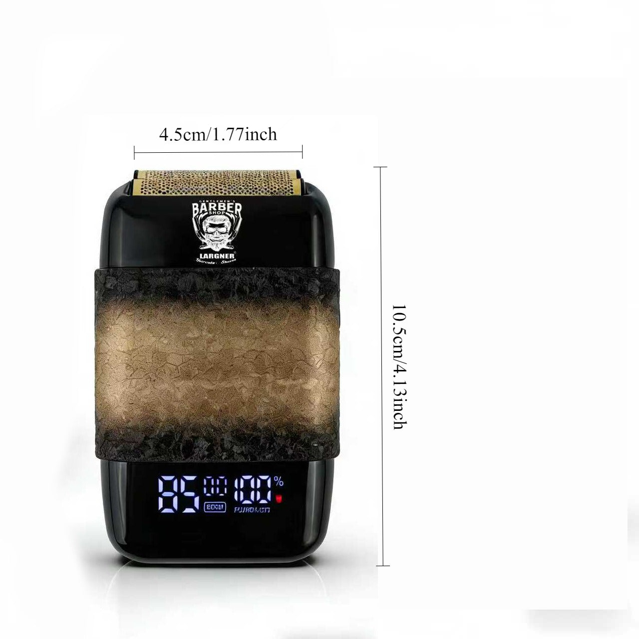 LARGNER Professional Foil Shaver - Men's Electric Barber Trimmer, Cordless Rechargeable Grooming Tool with LED Display, Model 2010