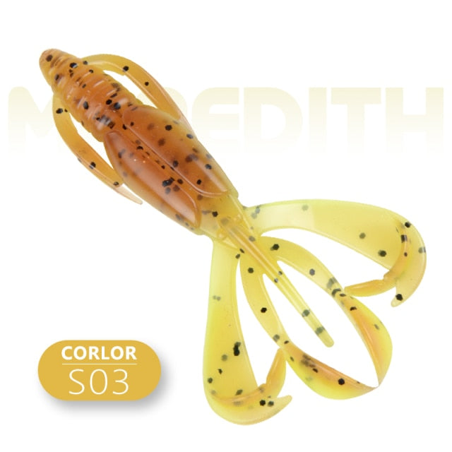 MEREDITH Crazy Flapper 70mm 90mm Fishing Soft Lure Fishing Lures Soft Silicone Baits Shrimp Bass Peche Gear Fishing Tackle