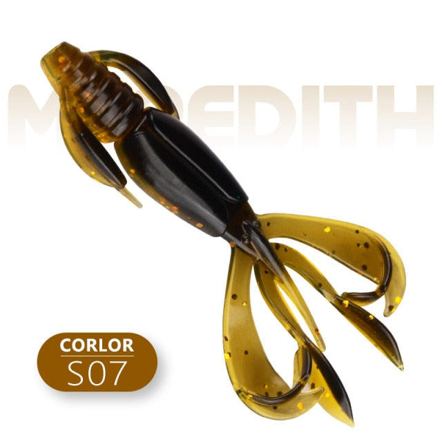 MEREDITH Crazy Flapper 70mm 90mm Fishing Soft Lure Fishing Lures Soft Silicone Baits Shrimp Bass Peche Gear Fishing Tackle