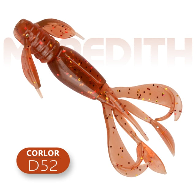 MEREDITH Crazy Flapper 70mm 90mm Fishing Soft Lure Fishing Lures Soft Silicone Baits Shrimp Bass Peche Gear Fishing Tackle