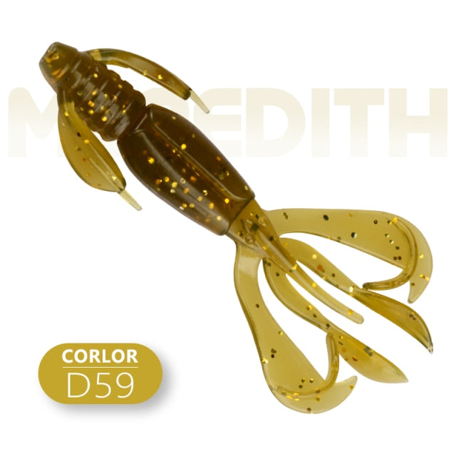 MEREDITH Crazy Flapper 70mm 90mm Fishing Soft Lure Fishing Lures Soft Silicone Baits Shrimp Bass Peche Gear Fishing Tackle