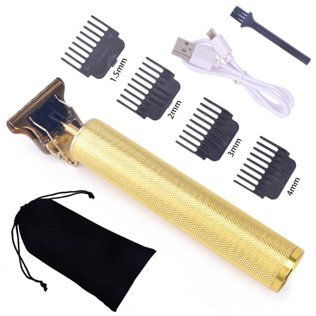 Hair Clipper Electric Hair Trimmer Cordless Shaver Trimmer 0mm Men Barber Hair Cutting Machine Rechargeable Timer Beard Cutter