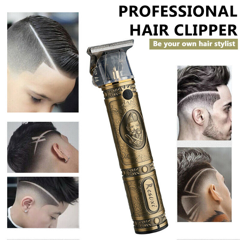 Electric Cordless Close Cutting T-Blade Trimmer Rechargeable Hair Clipper Kits
