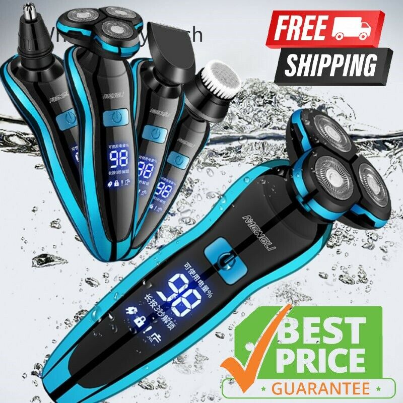 Blue Shaving Machine for Men Beard Electric Shaver Rechargeable Fast Charging