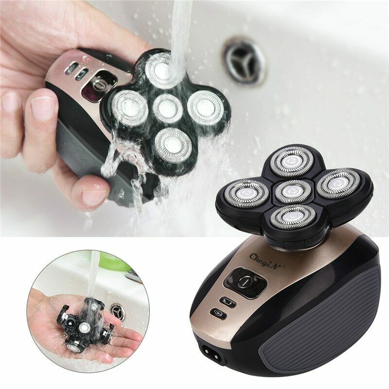 Head Shaver Electric Bald Trimmer Beard Rechargeable Rotary Razor