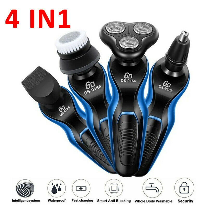 4 In1 Electric Razor Shaver Men Waterproof Cordless Rechargeable Beard Trimmer