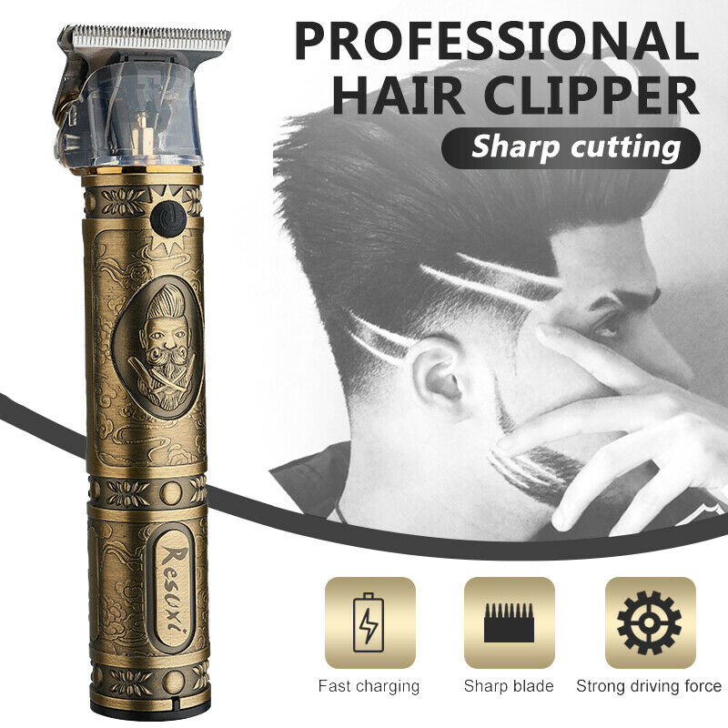 Electric Cordless Close Cutting T-Blade Trimmer Rechargeable Hair Clipper Kits